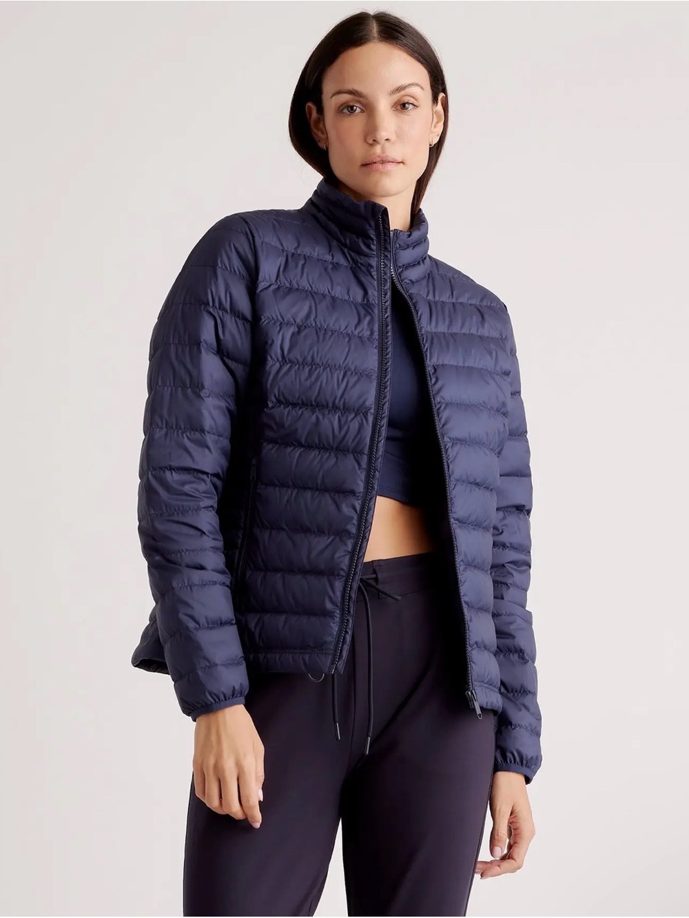 Quince Lightweight Down Packable Puffer Jacket $228 Retail Small